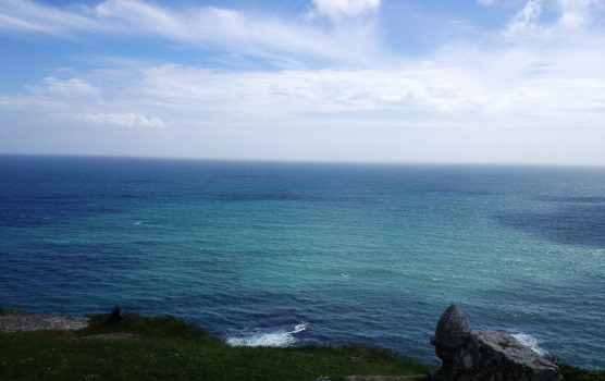 The Atlantic ocean on the Cornwall coast.